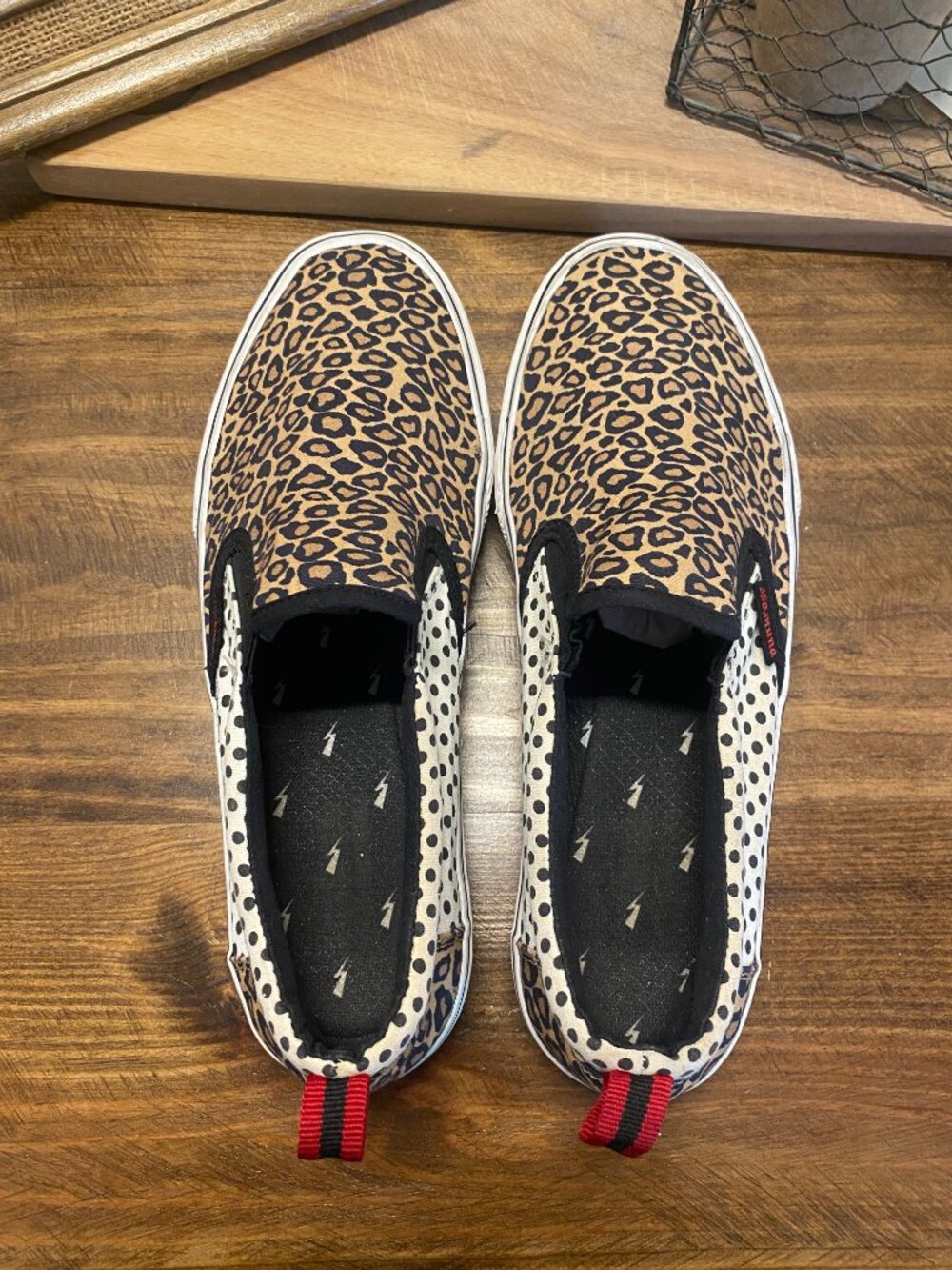 PUNKROSE by Skechers - Leopard Polka Dot Slip On Sneakers Women’s Size 9.5 - Picture 2 of 14